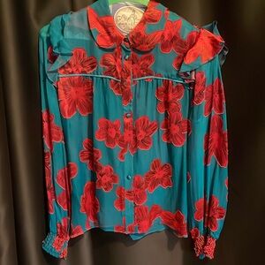 Alice + Olivia floral shirt